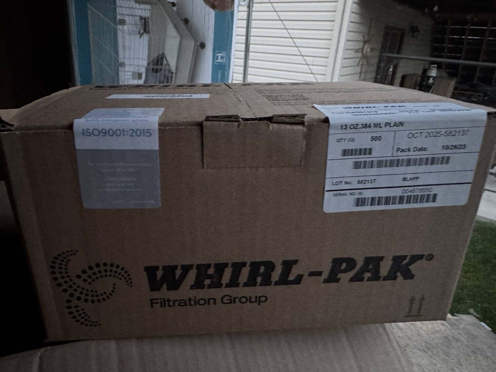 Whirl-Pak B01018 Sterile Sampling Bags, 13 fl oz / 384 mL, 3 mil Thick, 500/box