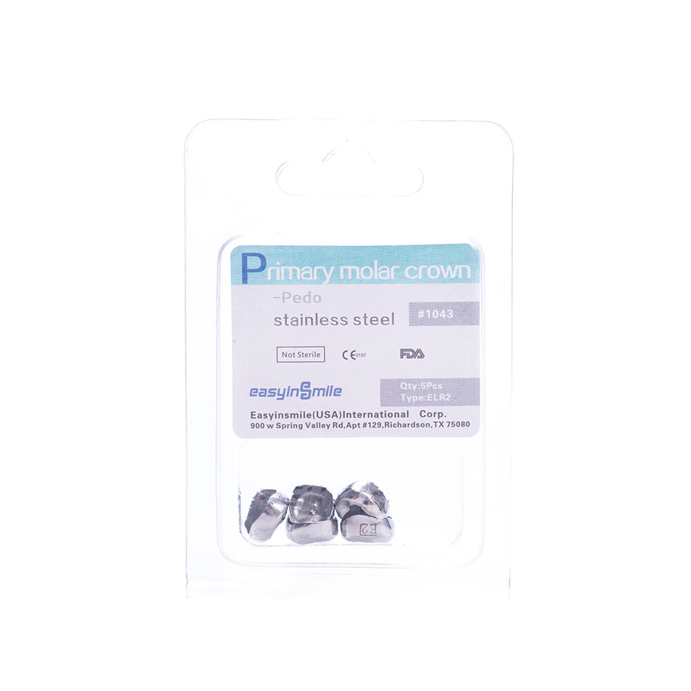 Pediatric Stainless Steel Primary Molar Crowns 5/48/96pc Dental Kids Restoration