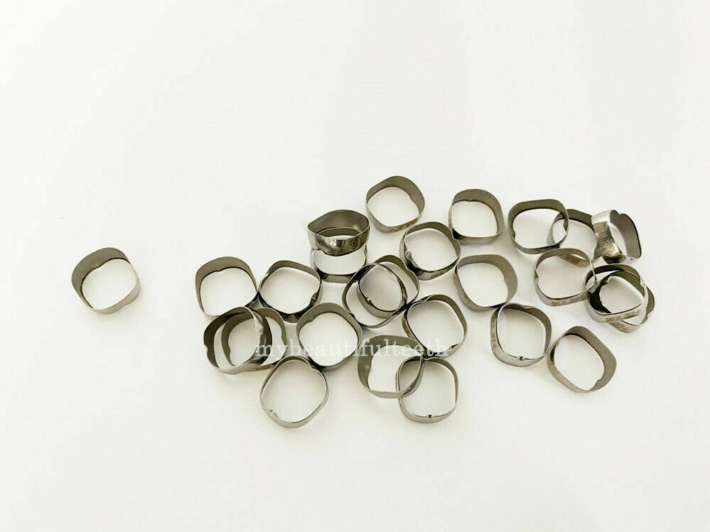 200Pcs Dental 1st Molar Plain Band Clean Molar Bands Orthodontic Medium 35to39.5