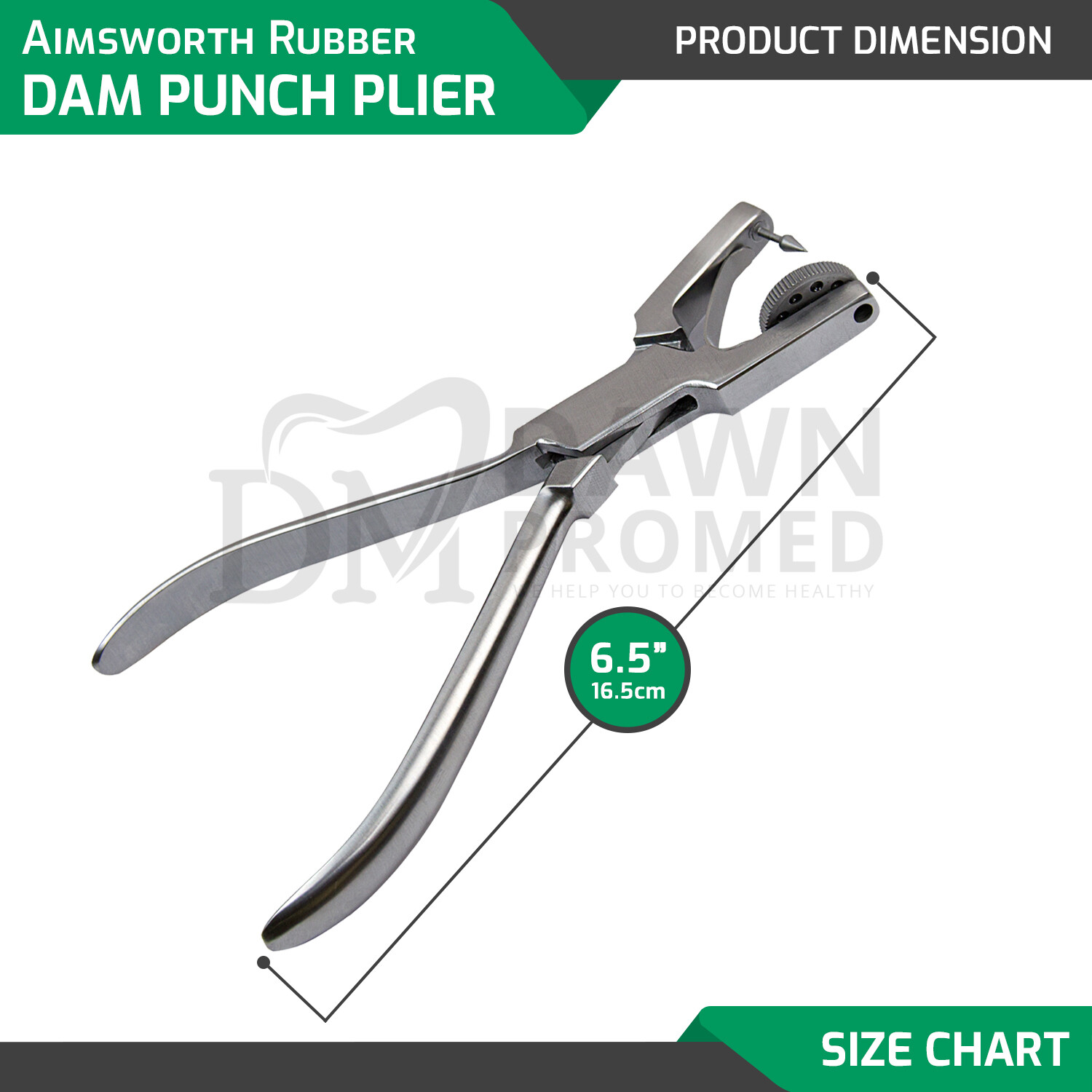 Ainsworth Rubber Dam Punch Rotatory 5 Hole Dental Endodontic Clamp Plier German
