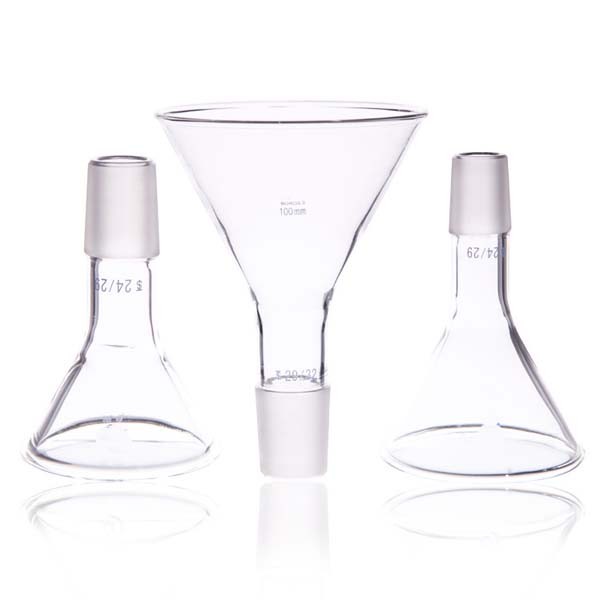 50mm-150mm Glass Funnel with Standard Joint Transparent Laboratory Glassware
