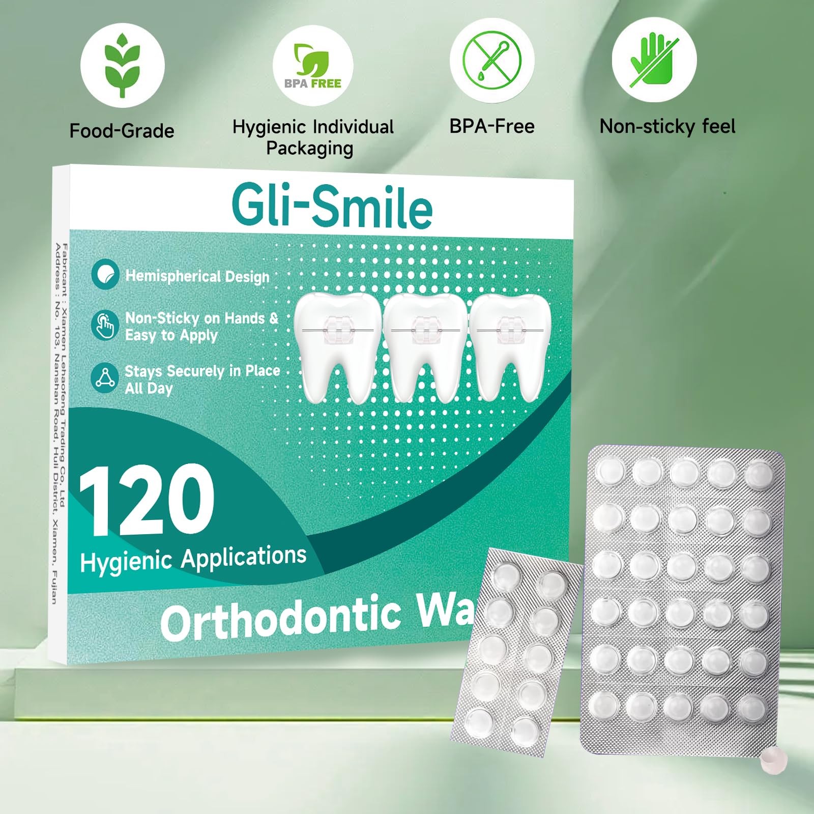 Dental Orthodontic Relief Wax for Braces, Clear, Protective Comfort 120 Pcs