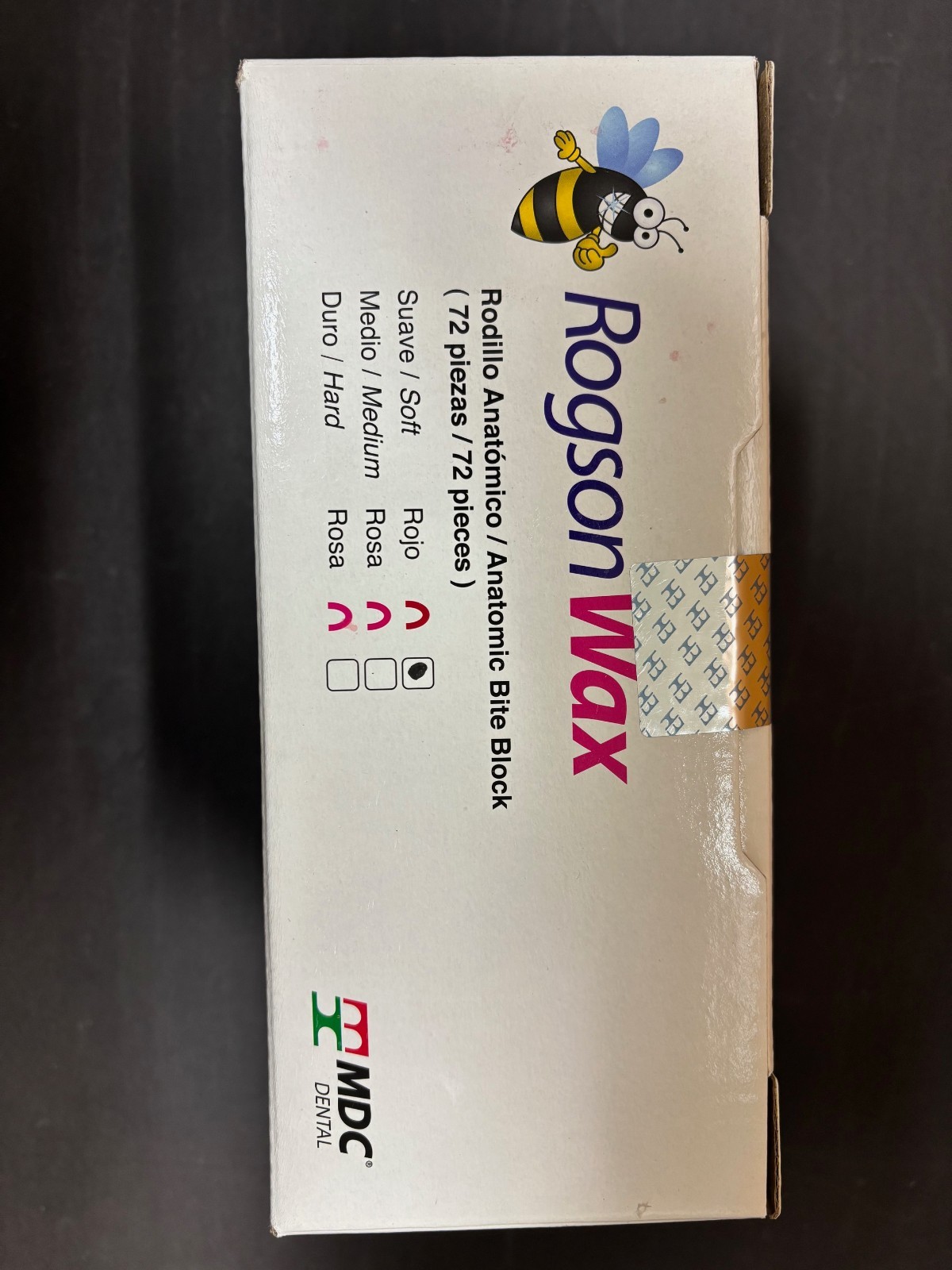 [ MDC ] Rogson Base Plate Pink (Medium/Hard) Wax, ANATOMIC U SHAPED BITE BLOCKS