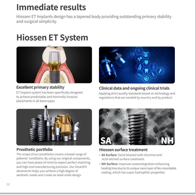 US Dental Straight Abutment Hiossen ET Osstem TS Ti Mini Regular Platform Hex