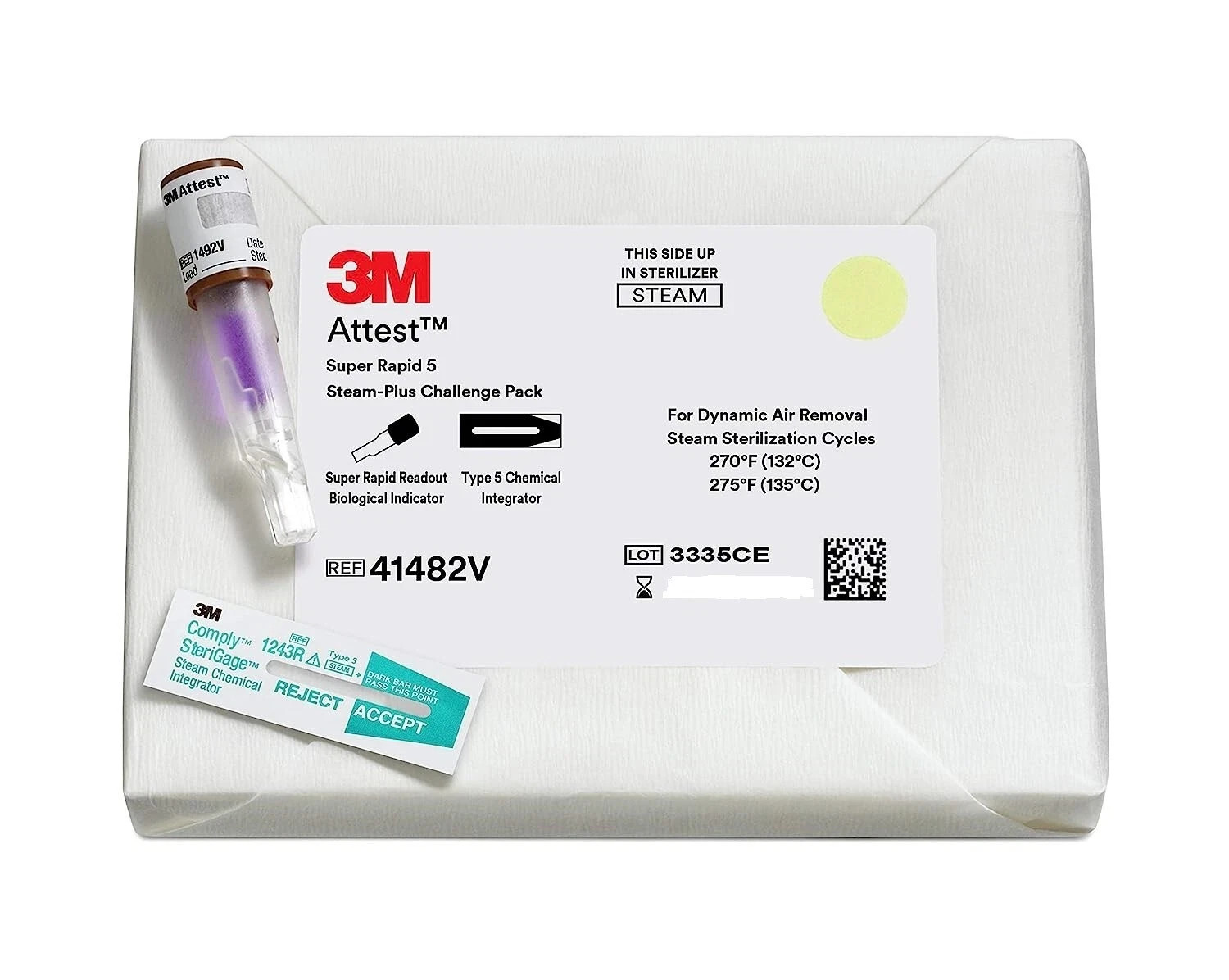 *10 Packs* 3M Attest Super Rapid 5 SteamPlus Challenge Pack Sterilization 41482V