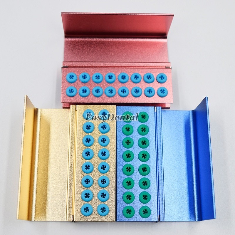 Dental Bur Holder Block Disinfection Box 10/15/16/24/30/56/100/142/152 Holes