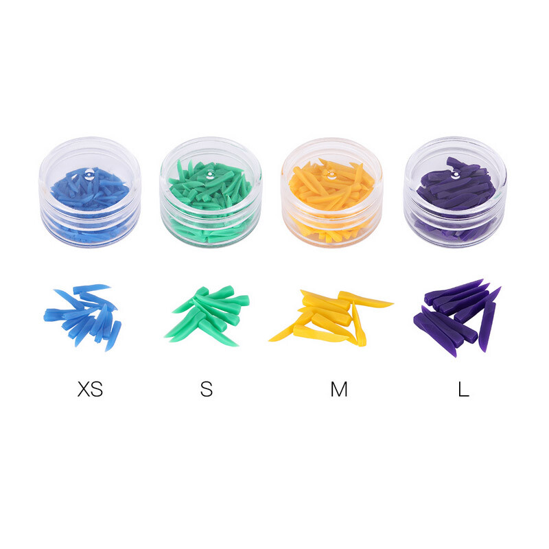 100pcs/box Disposable Dental Wedges Medical Plastic Concave Design Wedge W/ Hole