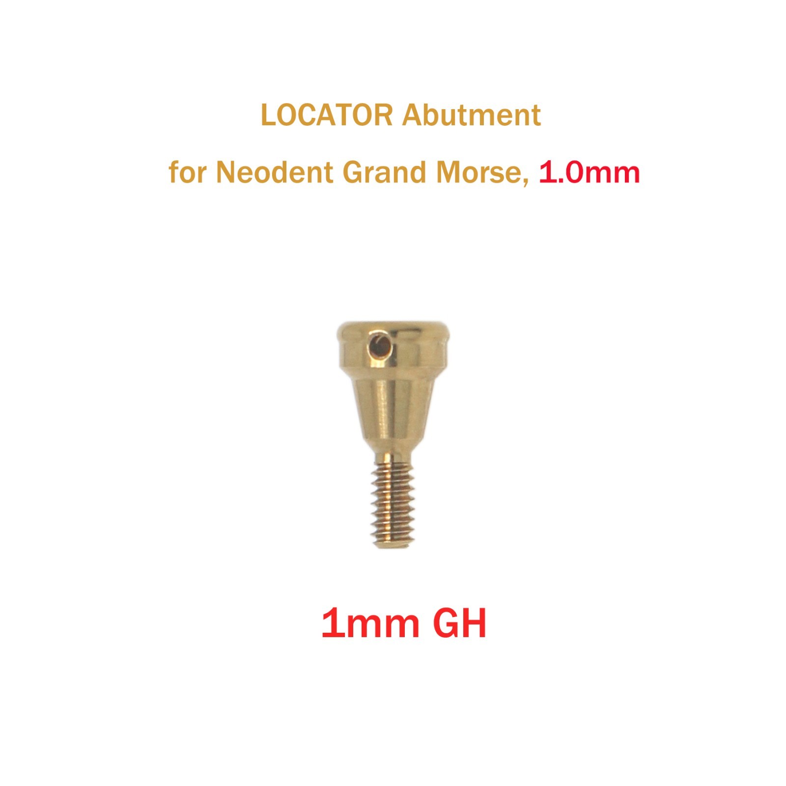 For Neodent Grand Morse GM LOCATOR Abutment PEEK w/Male Caps Inserts Overdenture