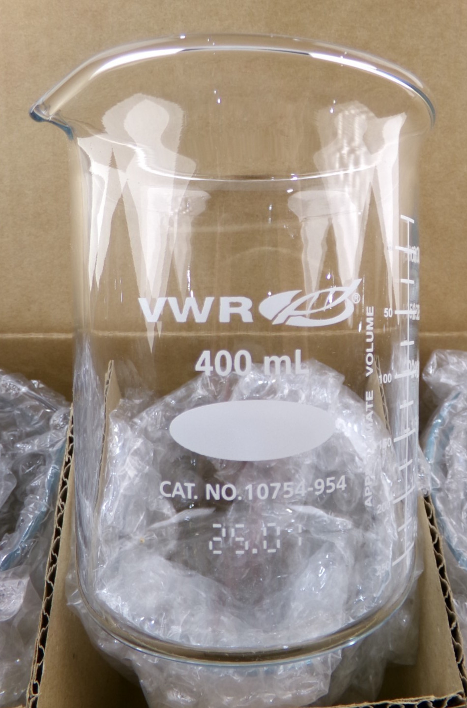 Box of 10 Avantor VWR Low Form Griffin Beakers, 400ml, # 10754-954, New S7