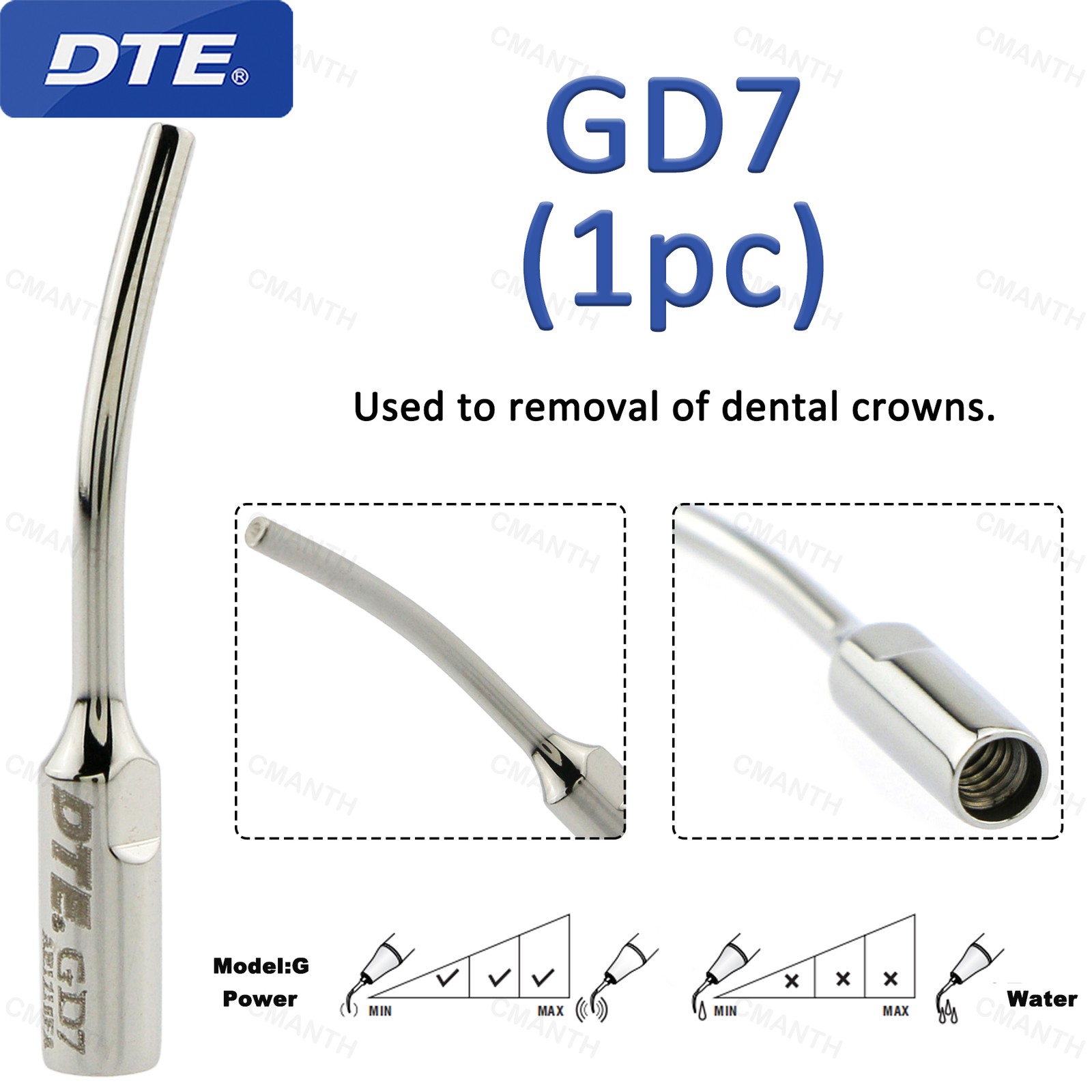 Woodpecker DTE Dental Ultrasonic Scaler Tips GD-Series Fit SATELEC ACTEON NSK