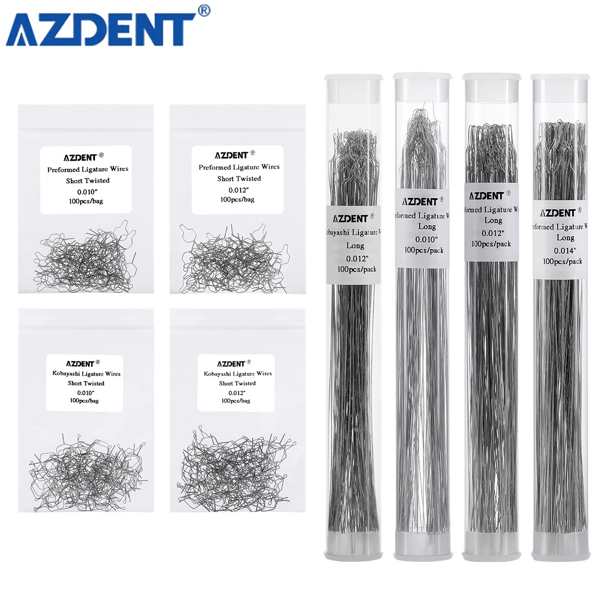 Dental Orthodontic Wire Preformed/Kobayashi Ligature Wire Ties Long /Short Twist