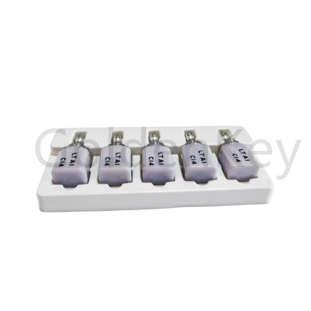 5Pcs/Box C14 Dental Glass Ceramic Lithium Dislicate Blocks Cerec CAD CAM