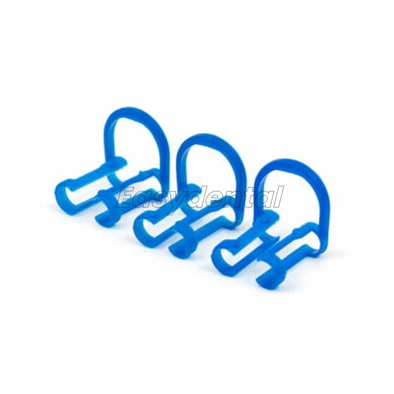 10-100Pcs Cotton Roll Holder Disposable Clips Plastic Blue For Dental Lab Clinic