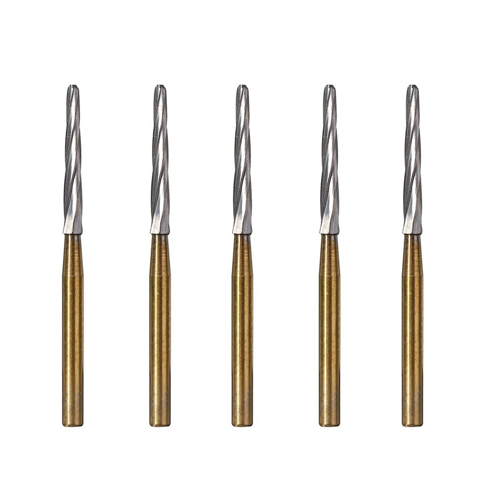 5Pcs Dental Endo-Z Titanium Tungsten Carbide High Speed Cutting Burs FG 1.60mm