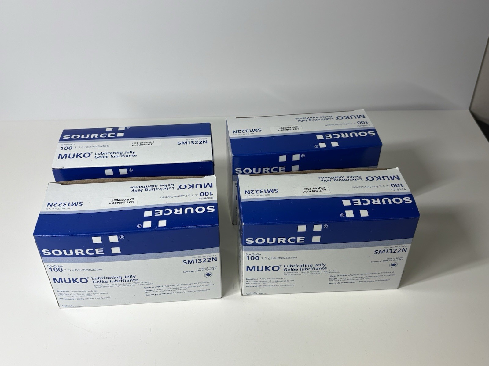 MUKO Lubricating Jelly 400 x 3.5g Sachets SOURCE SM1322N Exp 06/2027 New