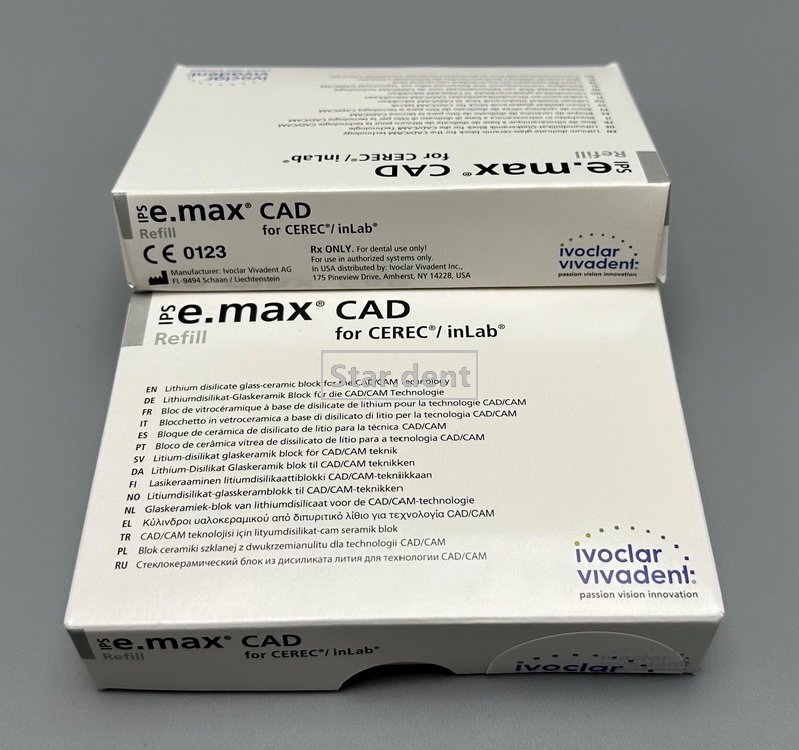 IPS C14 Emax CAD CEREC Dental Lab Ceramic Blocks Cube Veneer LT HT A1 A2 A3 Blue