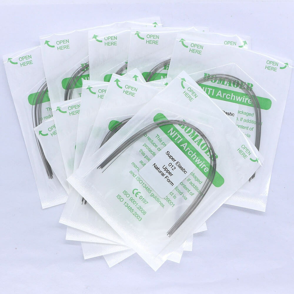 100 Packs Dental Ortho Niti Super Elastic Round Arch Wire Nature Form 012 Upper