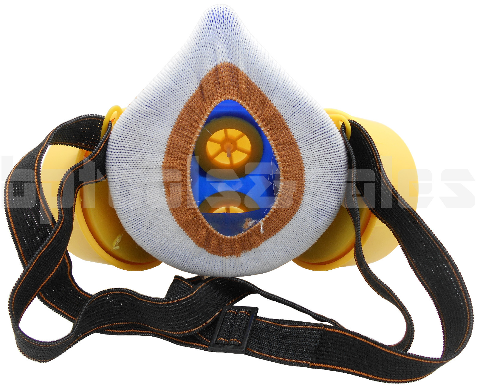 Industrial Chemical Respirator Mask Assembly w/ Dual Filter Cartridges Gas Vapor