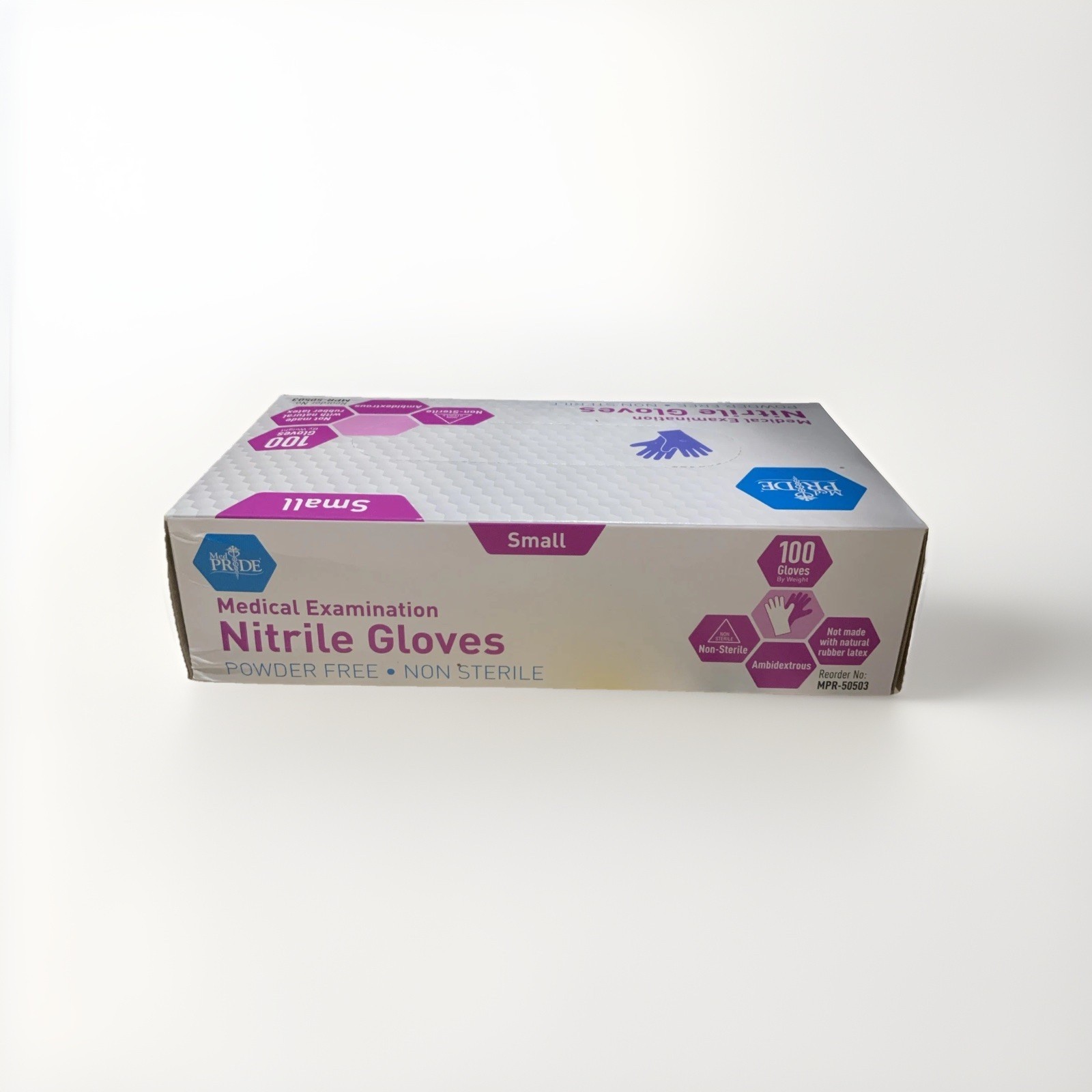 MedPride Nitrile Powder Free Small Exam Gloves 100 Pieces