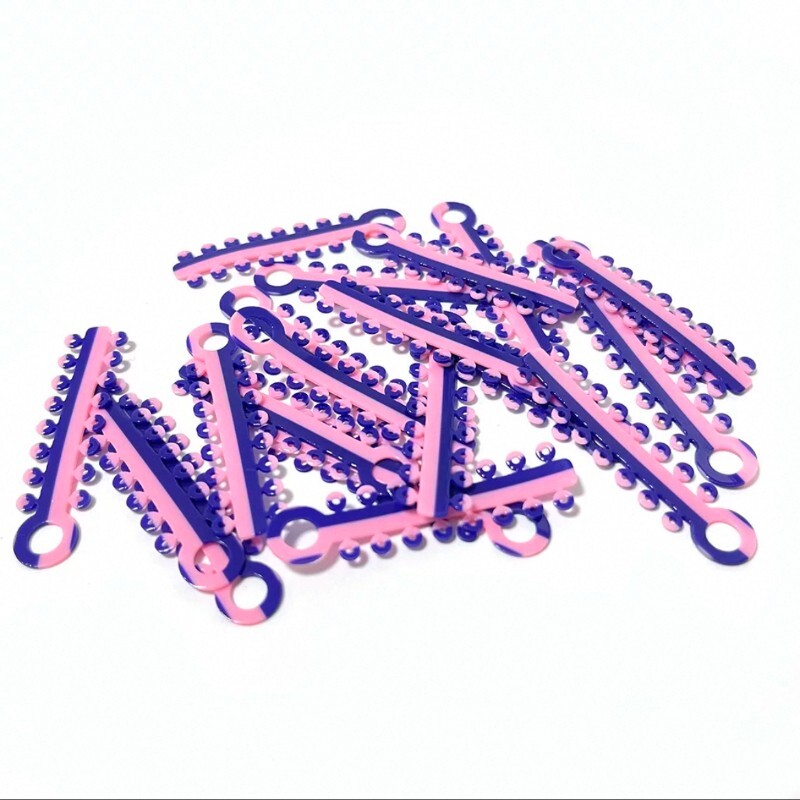 1Box/320pcs Dental Ligature Ties Orthodontic Elastic Rubber Bands Mix Colors