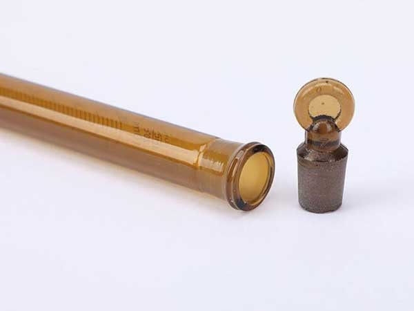 5ml-100ml Round-bottomed Amber graduated Glass Tube Sample Container Glassware