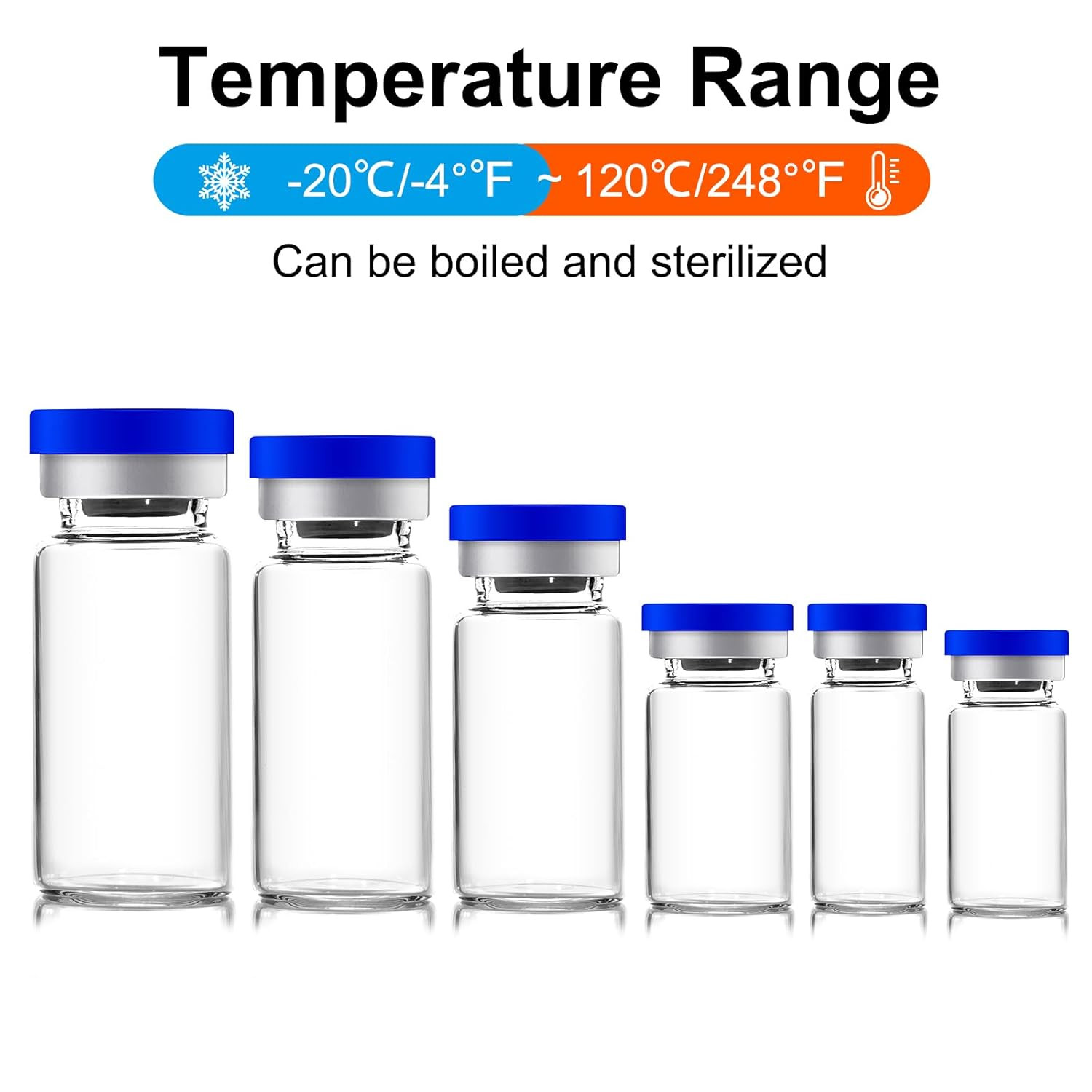 2Ml Sealed Vials with Self Healing Injection Port and Plastic-Aluminum Flip Caps