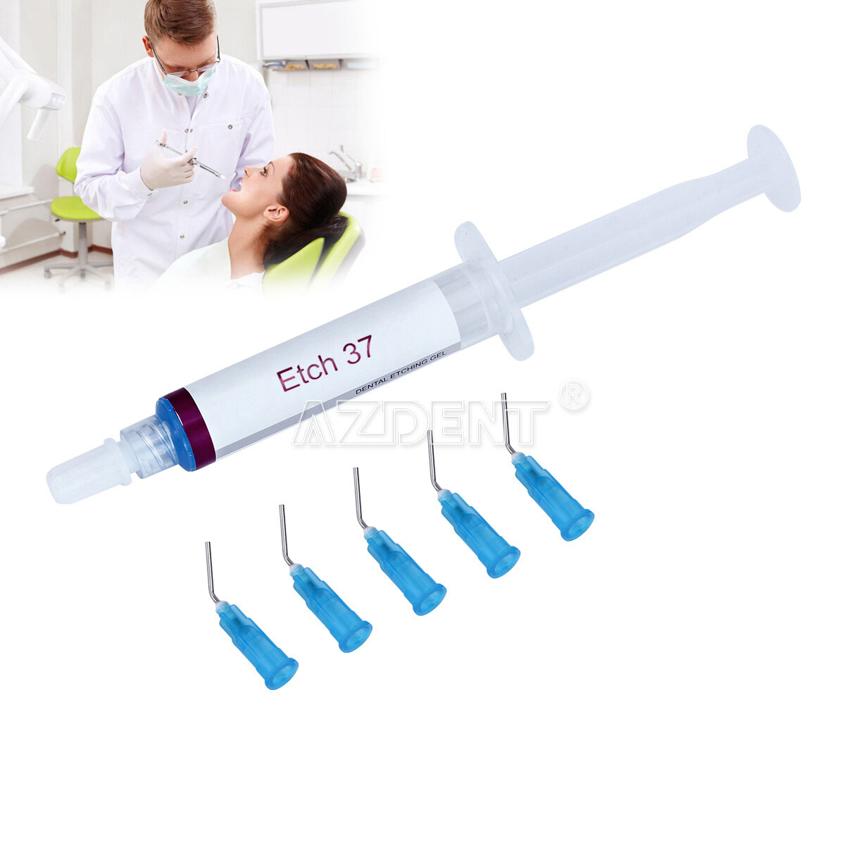 1-100X Dental Acid Etch Etching Gel 37% 5ml/syringe