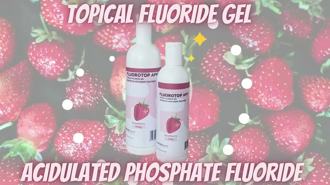 Dental Fluorotop APF Topical Fluoride Gel 200g Bottle STRAWBERRY
