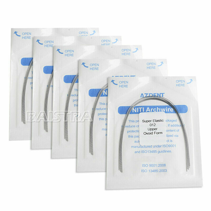 AZDENT Dental Orthodontic Arch Wire Super Elastic Niti Ovoid Form Round All Size