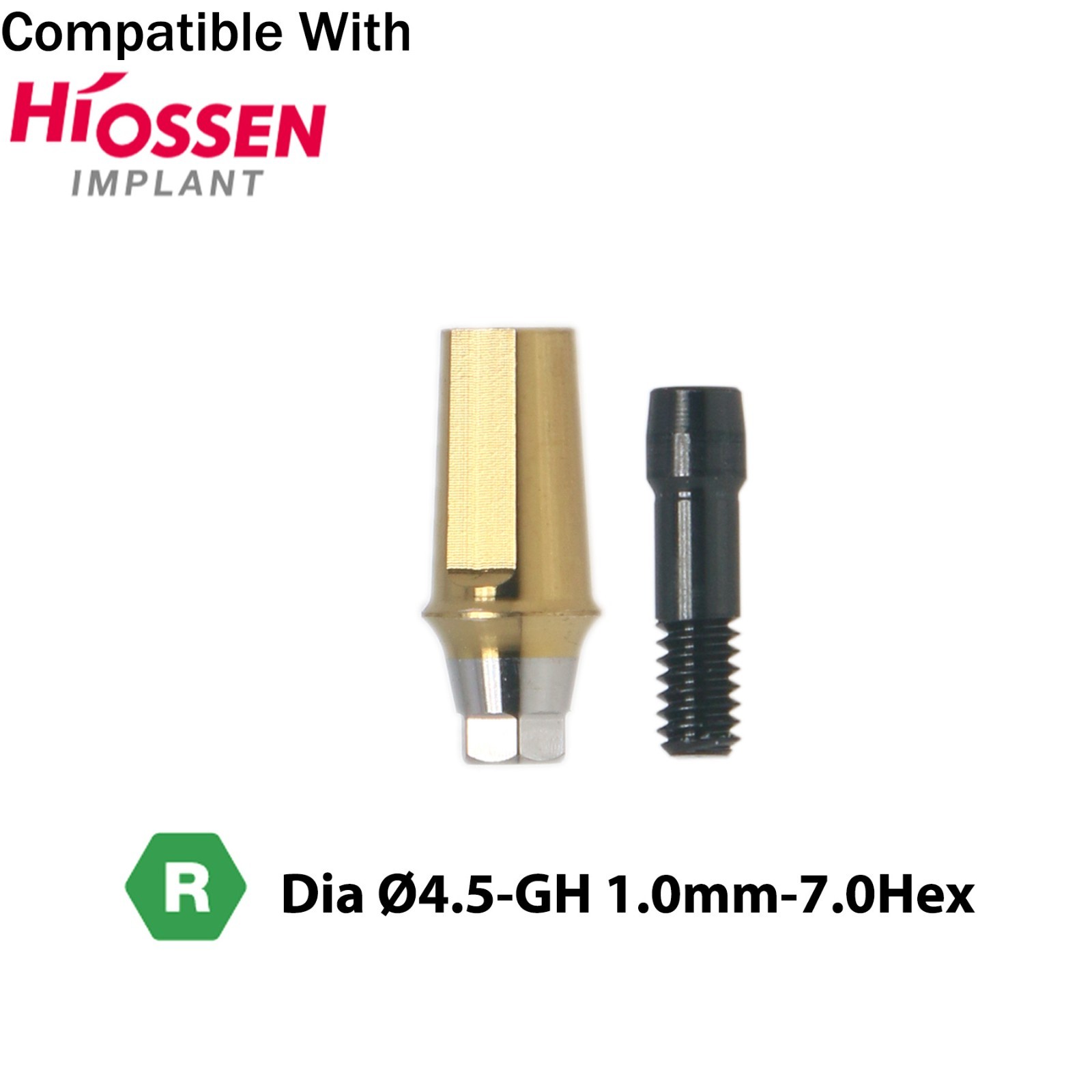 Titanium Straight Transfer Abutment Compatible with Osstem Hiossen Mini/Regular