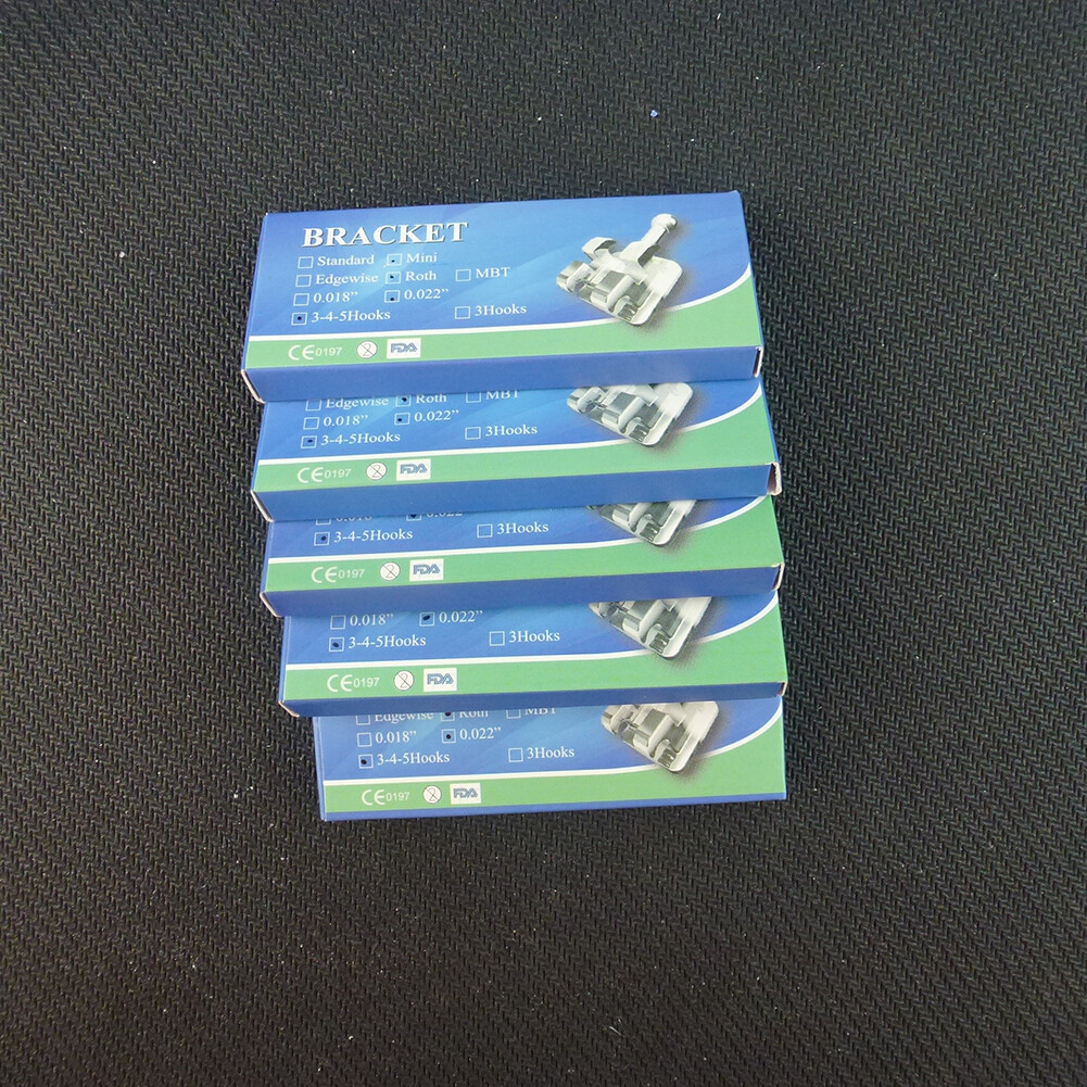 10Packs Orthodontic Metal Brackets Dental MINI Braces MBT/ROTH 022 Hook 3/345