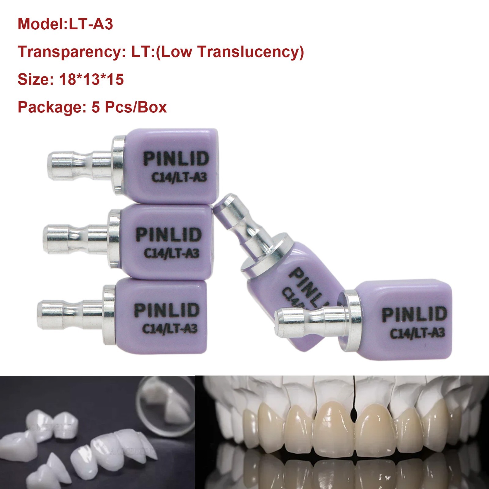 A1 A2 A3 C14 Dental Glass Ceramic Lithium Dislicate Blocks Cerec Emax CAD CAM