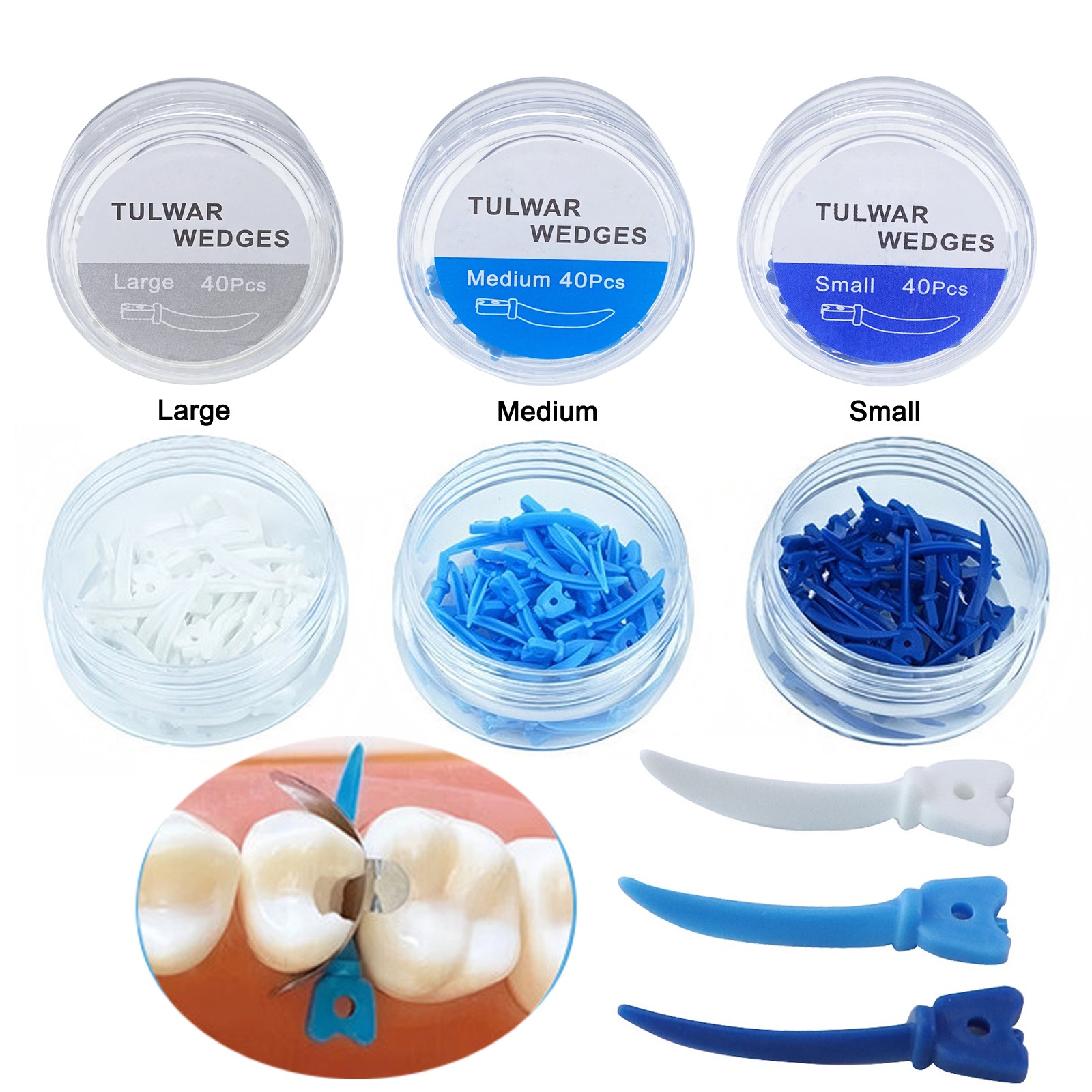 Dental Matrix Bands Ring Sectional Matrix System Clamp Plastic Tulwar Wedges
