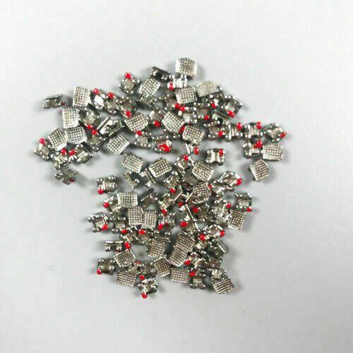 100pcs Dental Orthodontic Brackets Metal Braces standard MBT 022 345 hooks U/L