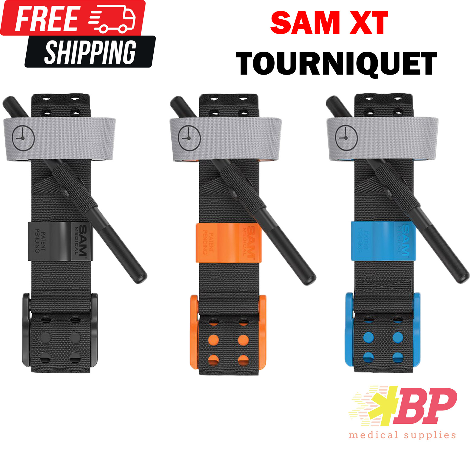 SAM Medical SAM XT Extremity Tourniquet XT600 – Black Orange Blue NEW!!!!