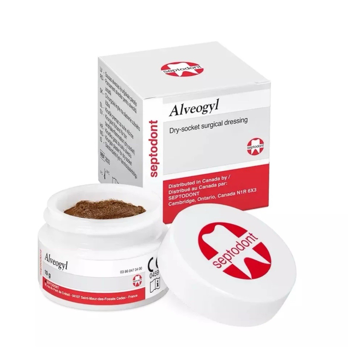 SEPTODONT ALVEOGYL 10gr JAR – Dry socket treatment dressing