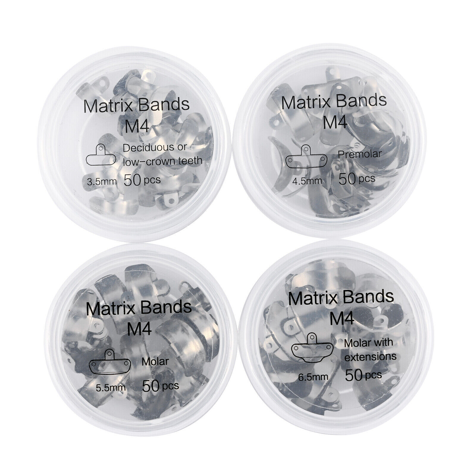 Dental Sectional Matrix Stystem Kit Matrix Bands M4/Universal NITI Clamp Ring R7