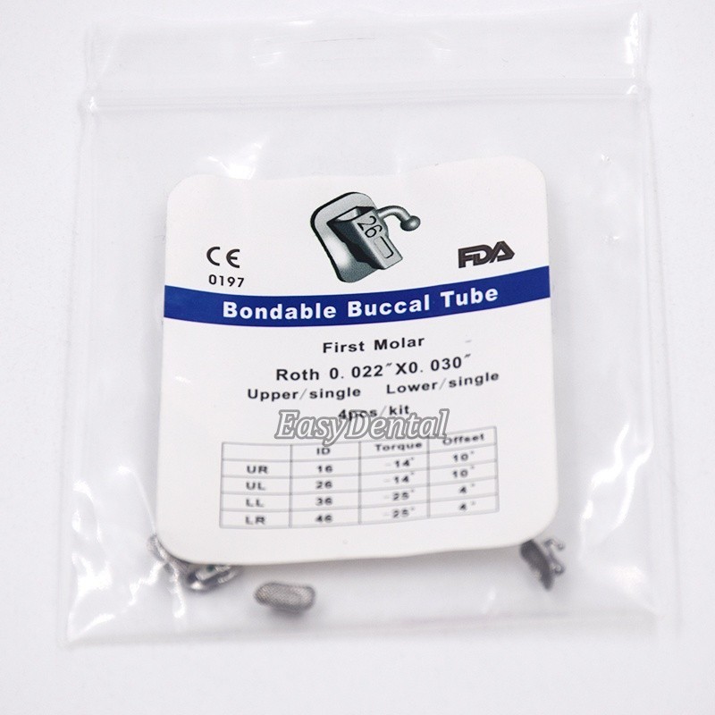 1040 Dental ligature Ties Buccal Tube MBT Roth Edgewise 1st 2nd 018 022 Bondable