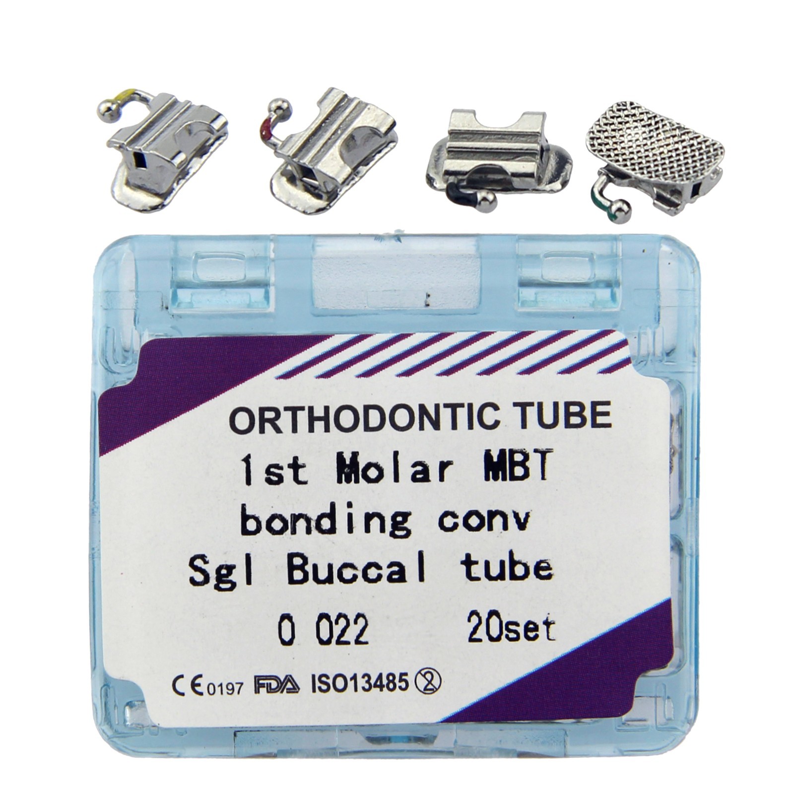 Dental Orthodontic 1st Molar Buccal Tubes Convertible Roth MBT 0.022 Bondable