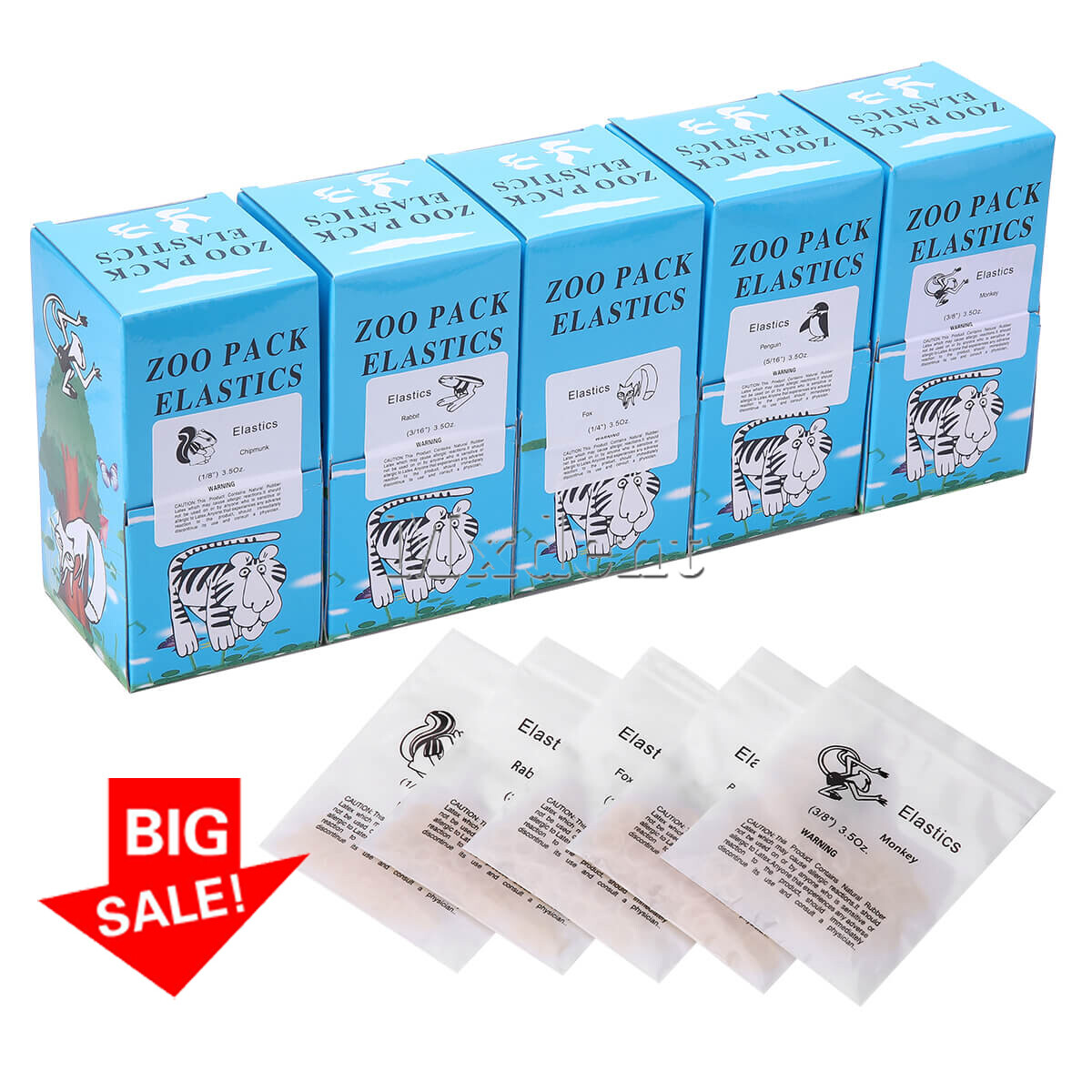 Dental Orthodontic Intraoral Elastics Rubber Bands Latex Braces 3.5/5.0/6.5 OZ