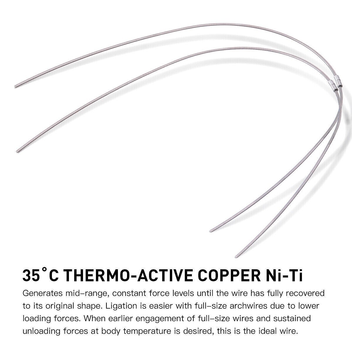 Dental Orthodontic Cu NiTi Copper Nickel Titanium Arch Wire Rectangular Round