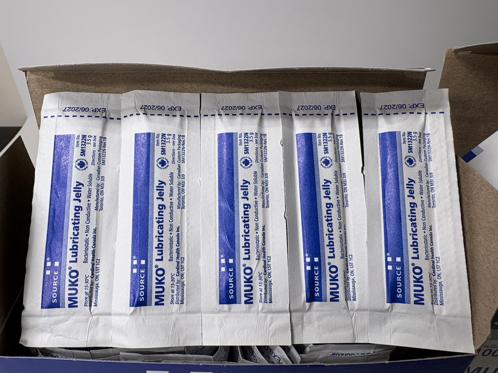 MUKO Lubricating Jelly 400 x 3.5g Sachets SOURCE SM1322N Exp 06/2027 New