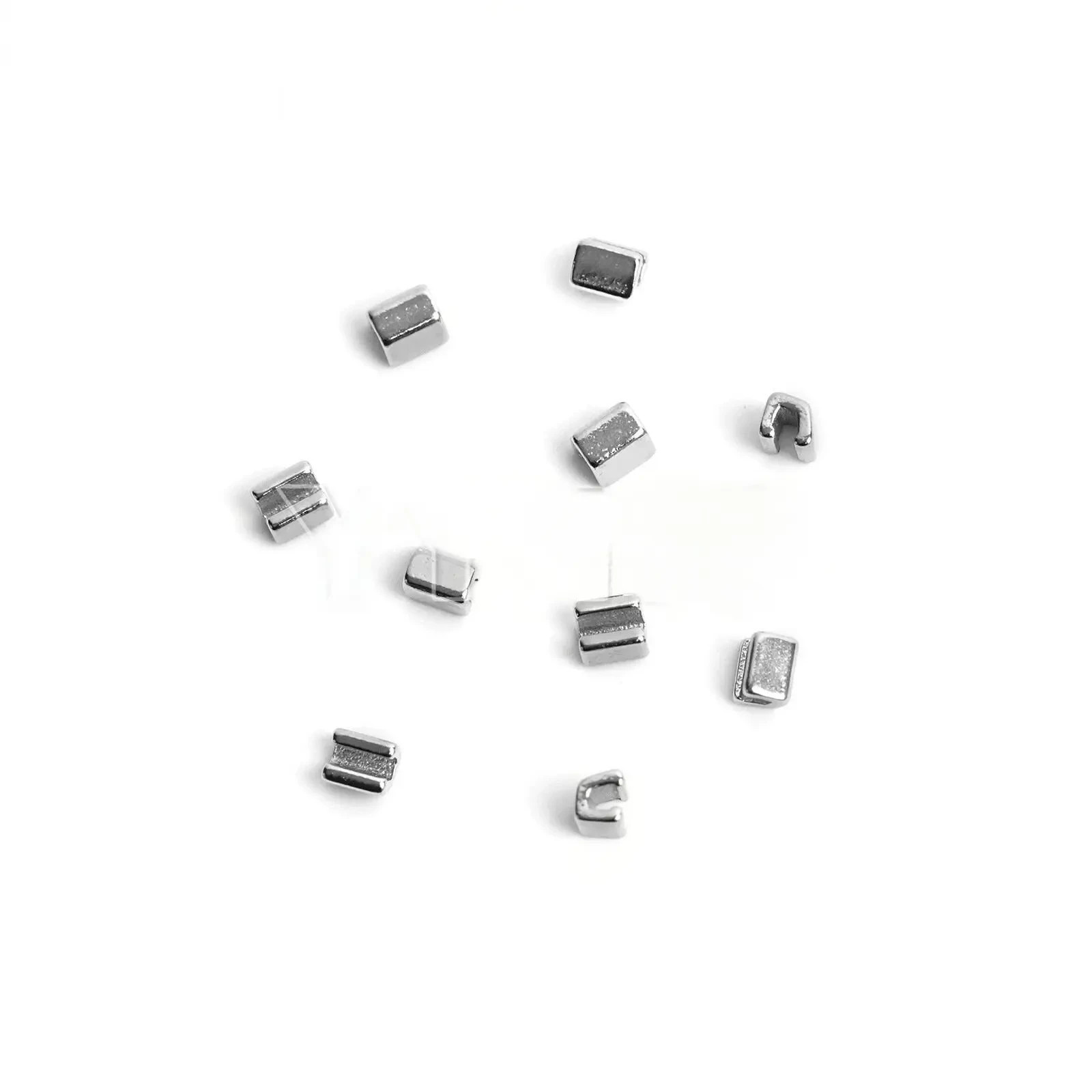 10 Pcs/Bag Crimpable Hook Dental Orthodontic Stainless Steel Split Sliding Stops