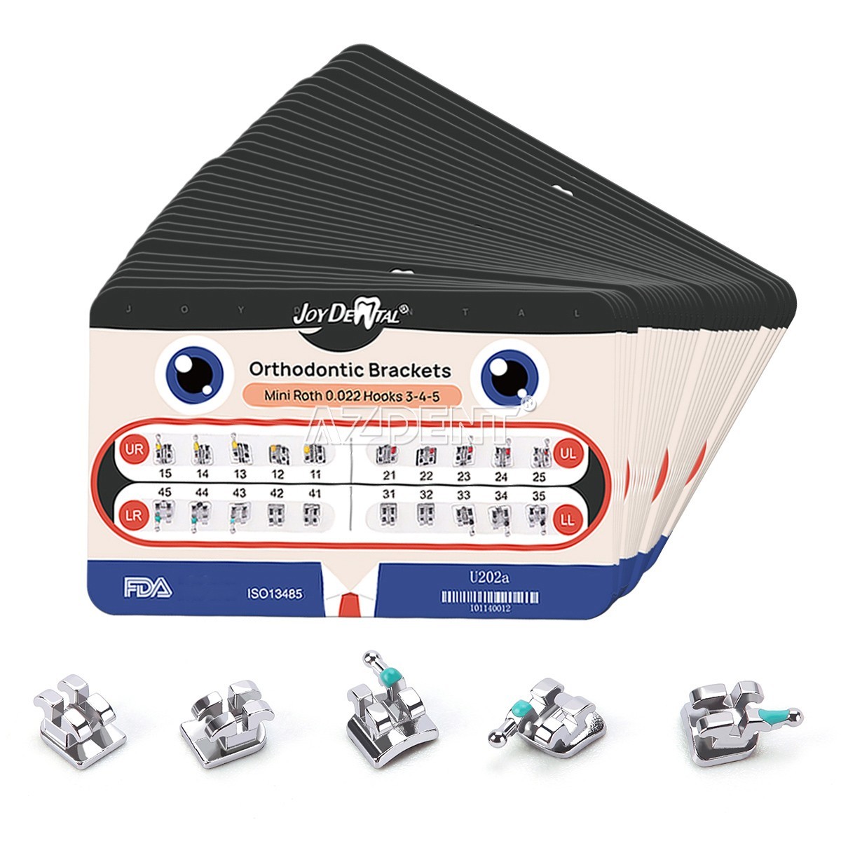 Dental Orthodontic Brackets Braces Mini Roth 0.022″ 3-4-5 Hooks MIM Monoblock