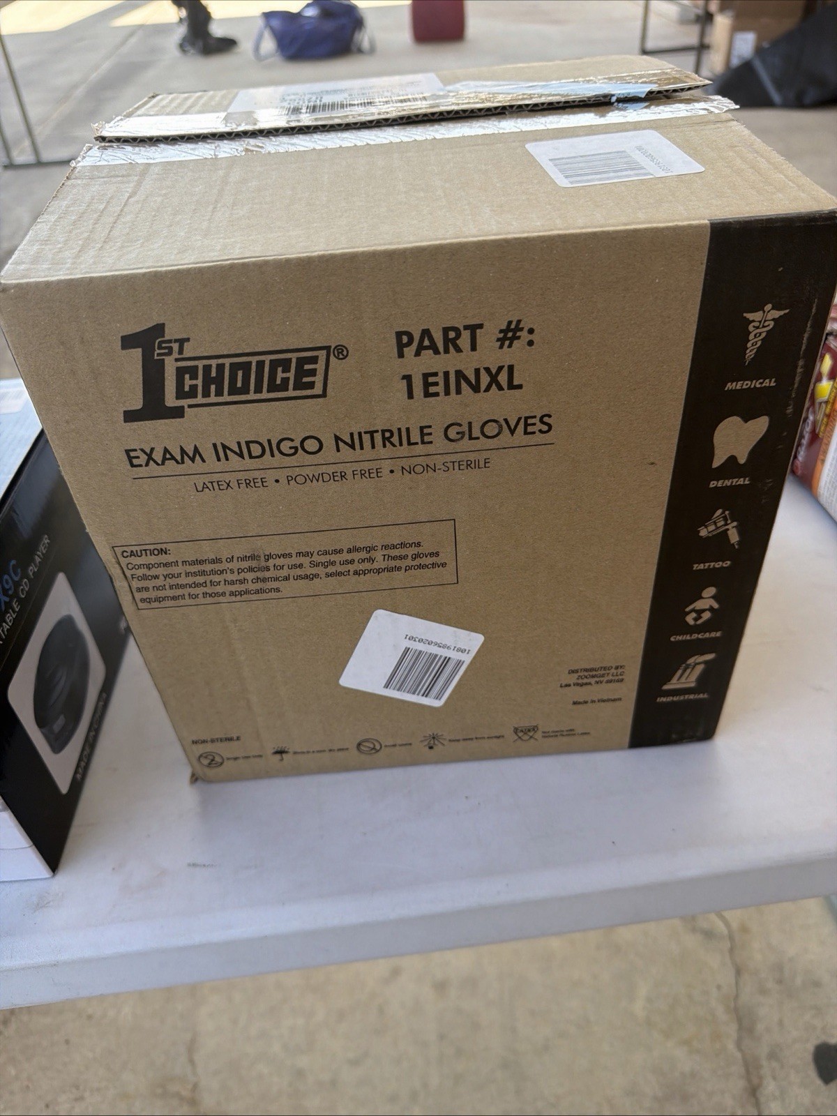 1st Choice Indigo Nitrile Disposable Exam/Medical Gloves 3 Mil, Latex-Free, 1000