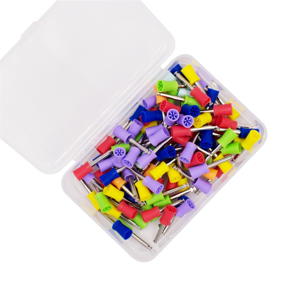 100Pcs/Box Dental Nylon Material Closure Flat Polishing Prophylaxis Brushes RA