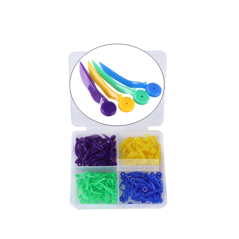 100Pcs/Box Disposable Dental Wedges Tooth Gap Wedge with End Circular Hole 4Size
