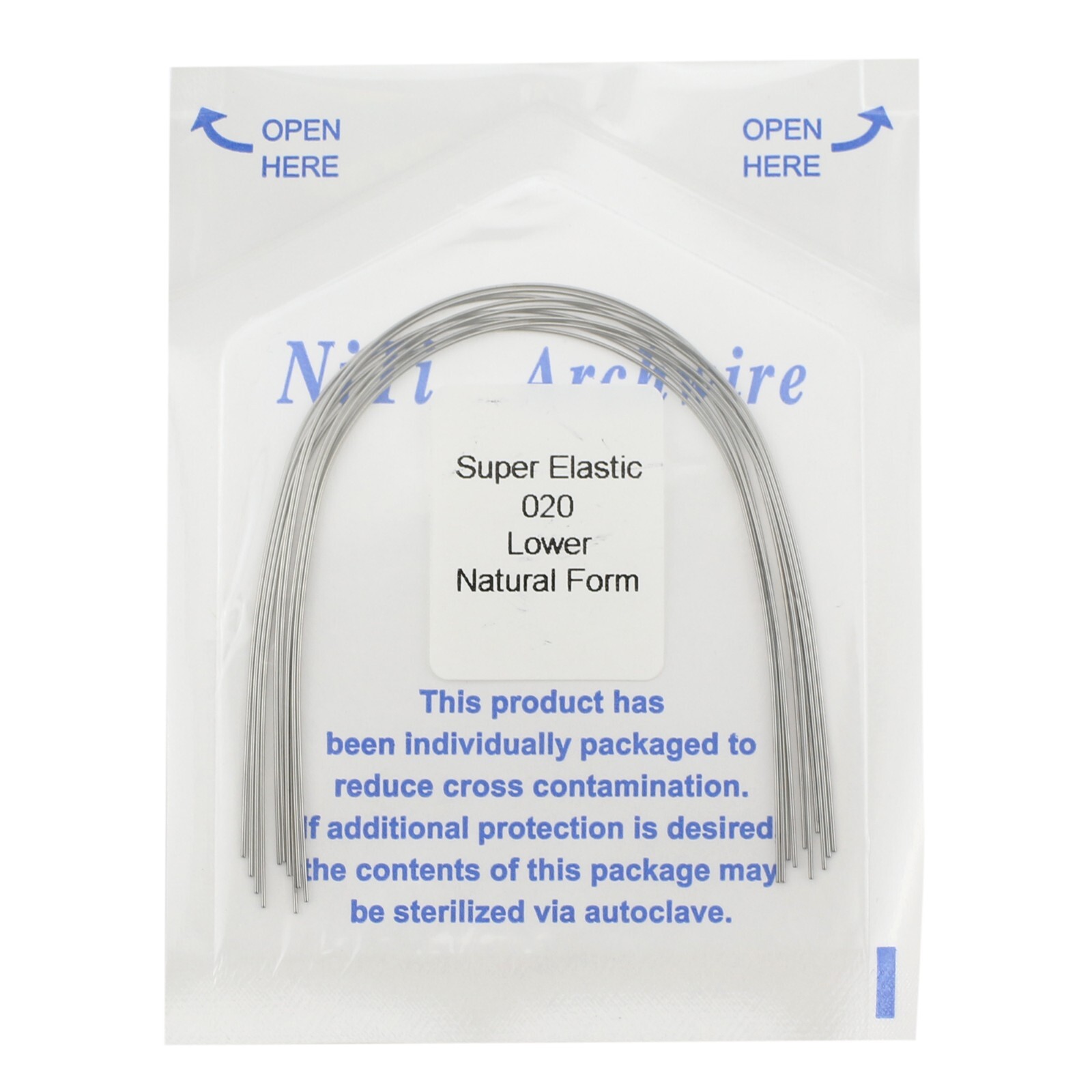 Dental Orthodontic Arch Wire Niti Super Elastic Round Rectangular Ovoid Natural