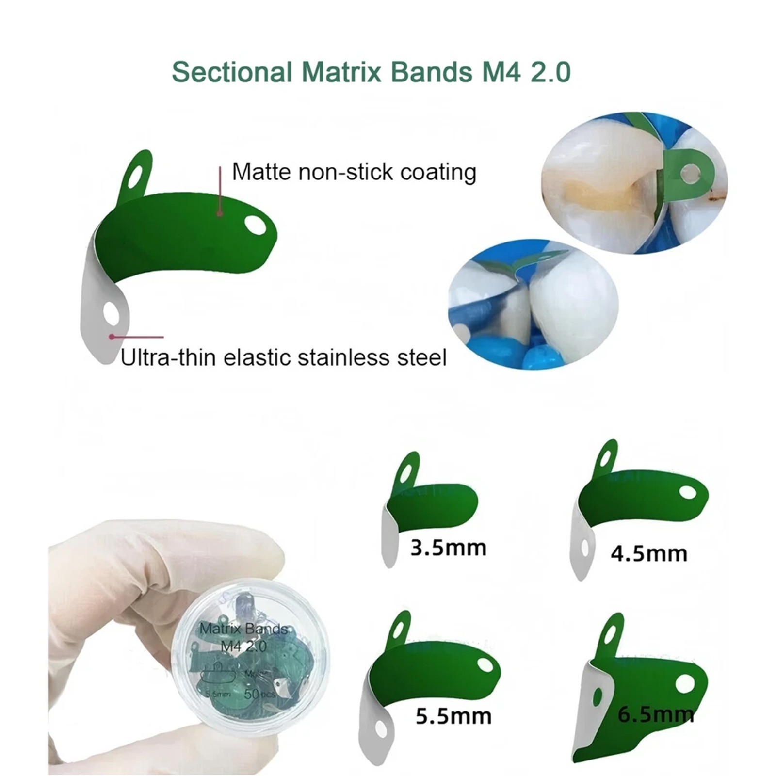Matrix Bands Ring Dental Sectional Matrice Clamp Fit Garrison Palodent V3 System