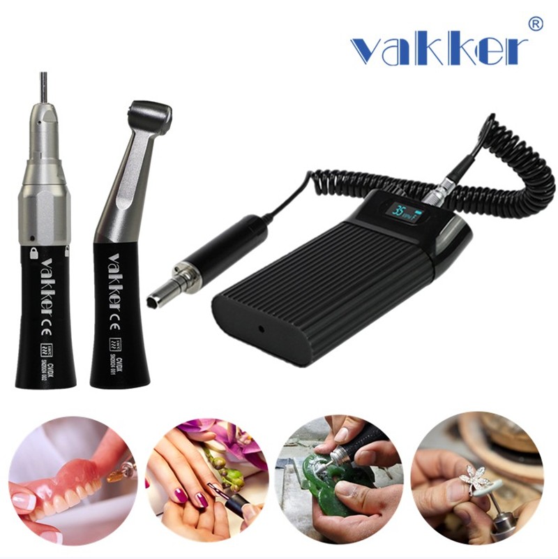Vakker 35K rmp Dental Lab Brushless Portable Polish Micromotor Drill Unit E-type